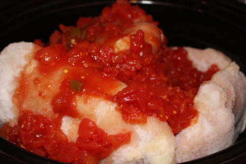 salsa shredded chicken step 3 and 4